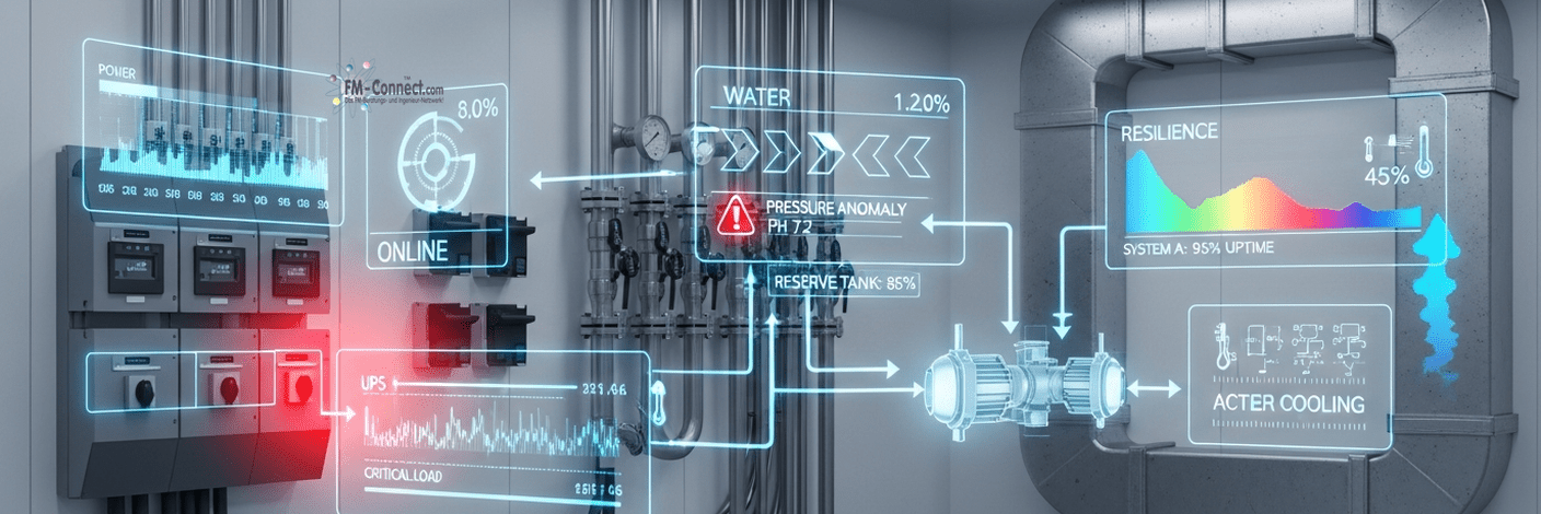 Versorgungssicherheit für Strom, Wasser und Klima im Gebäude zur Gewährleistung stabiler Betriebsprozesse